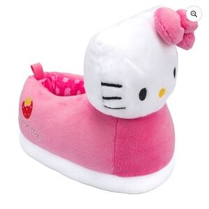 New! Hello Kitty Pink Plush Kids Light Up Slippers, Size 13/1